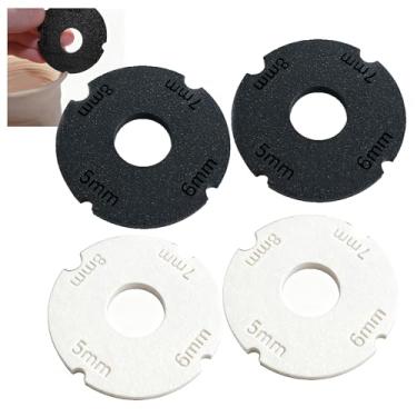 Imagem de QZAVIRE Ferramenta de aro de cerâmica de 4 peças - 5 mm/6 mm/7 mm/8 mm ferramenta de corte redonda profissional para aros uniformes lisos, ferramenta de modelagem de borda de cerâmica compacta para