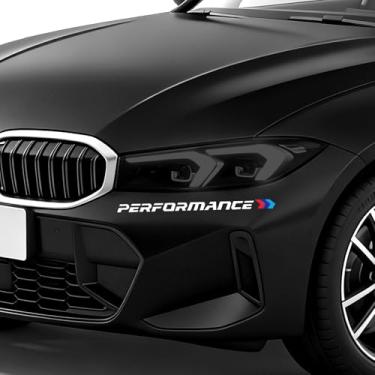 Imagem de Erivis 4 adesivos de acabamento de para-choque de carro para BMW X3 X5 X1 X7 X4 X6 4 3 5 2 328i 330i 540i 528i 528i M3 M5 Z4 acessórios, adesivo decorativo de decalques listrados de 3 cores (branco, 4