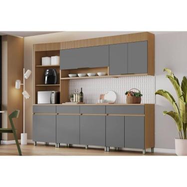 Imagem de Cozinha Modulada Nesher Realeza 5 Peças CZ101 Carvalho/Titânio