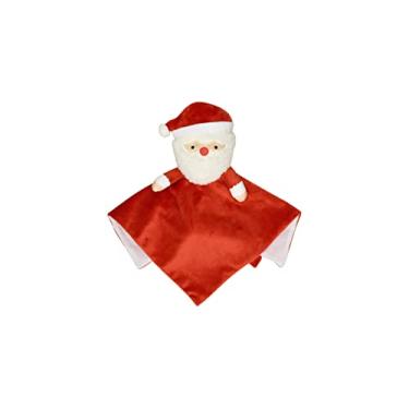 Imagem de Little Holly Cobertor de aconchego de Papai Noel, brinquedo de segurança para bebês recém-nascidos e crianças, bicho de pelúcia para bebês meninas ou meninos, presente de Natal para bebê, vermelho