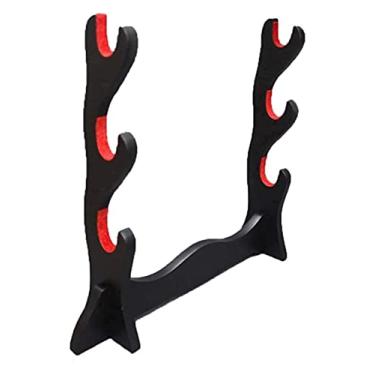 Imagem de Suporte de espada Suporte de espada Samurai Espada Katana Suporte de Exibição Rack Suporte de Exibição de Arma (C)