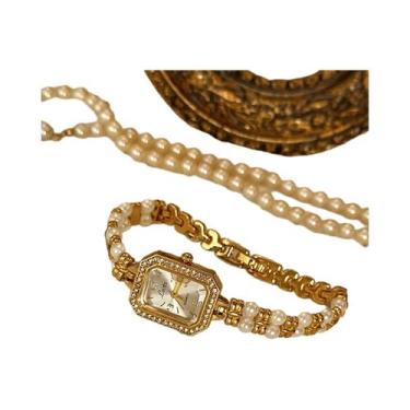 Imagem de Relógio De Quartzo Feminino Elegante Retrô Com Pulseira De Pérolas, 30