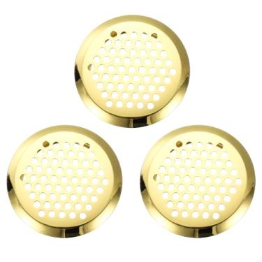 Imagem de PATIKIL Saídas de ar circulares de 2,1 polegadas (53 mm), pacote com 3 aberturas de ventilação de aço inoxidável Soffit Louver de malha redonda para cozinha, banheiro, sapato, armário, guarda-roupa