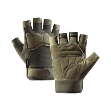 Imagem de Luvas Táticas Unissex Para Ciclismo, Meio Dedo, Resistentes Ao Desgast