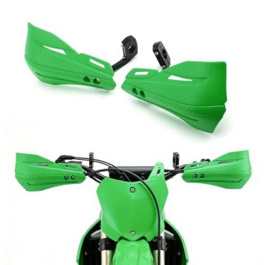 Imagem de Proteção de guidão de motocicleta Protetor de mão 22 28 mm para Dirt Bike Motorcycle MX Supermoto Racing ATV Motocross HandGuards (verde)