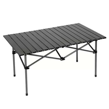 Imagem de Mesa Portátil Dobrável Outdoor Camping Para Viagens Churrascos Praia Pescaria Acampamento(Preto)