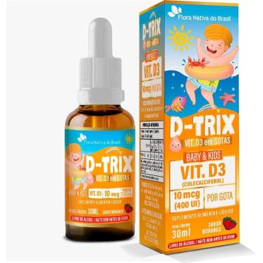 Imagem de D-TRIX Vitamina D3 Kids em Gotas 30ml Flora Nativa do Brasil-Unissex
