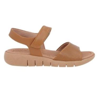 Imagem de Sandália Feminina Usaflex Uc0802003003 Tan Marrom-Feminino