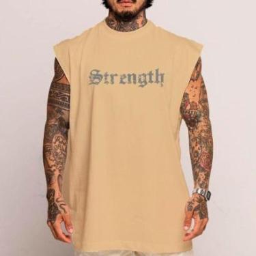 Imagem de Camiseta Regata Machão Oversized Streetwear Mode Strength Arte-Unissex
