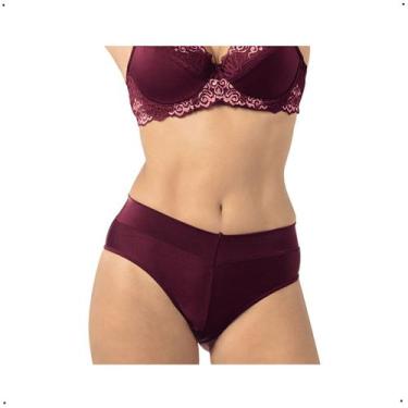 Imagem de Calcinha DeMillus Calça Cavada Cítara 026065 - De Millus, ME, Vinho