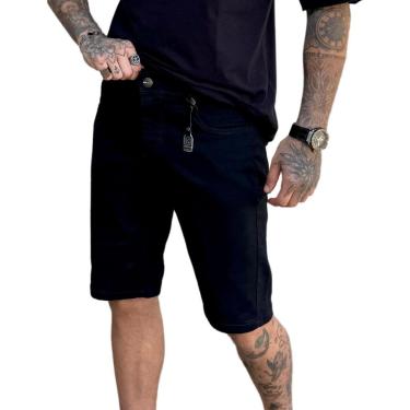Imagem de Bermuda Jeans Masculina Slim Resistente Com Elastano-Masculino