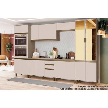 Imagem de Cozinha Modulada Henn Connect Henn 7 Peças C5P96 Duna/Cristal