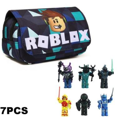 Imagem de Mochila escolar estudantil Roblox+estojo de lápis+bonecos de ação - J-