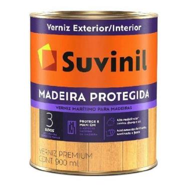 Imagem de Verniz Suvinil Madeira Protegida Maritimo Brilhante 900ml, Natural