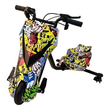 Imagem de Triciclo Drift kids Radical infantil Elétrico 3 Velocidades kit proteç