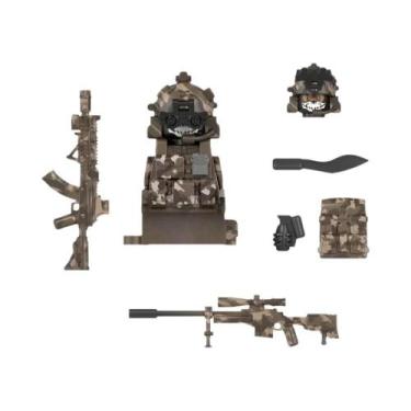 Imagem de Soldados Militares Com Armas Pesadas E Acessórios, Blocos De Montar, F