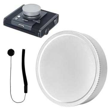 Imagem de Tampa de lente compatível com câmera instantânea Fujifilm Instax Wide EVO, protetor de lente de câmera de liga de alumínio com cordão antiperda (prata)