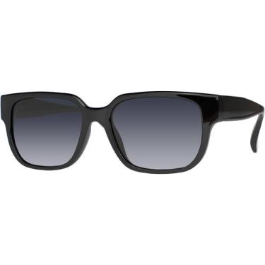 Imagem de Óculos De Sol Feminino Redondo Preto Polarizado Grande Casual - Villag