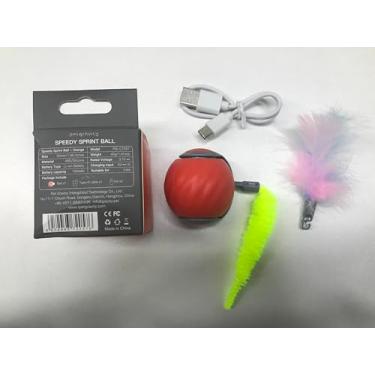 Imagem de Luvandier Brinquedo interativo de bola de gato, brinquedo elétrico inteligente automático para cães, brinquedo interativo com rolamento automático de 360° para gatos e cães