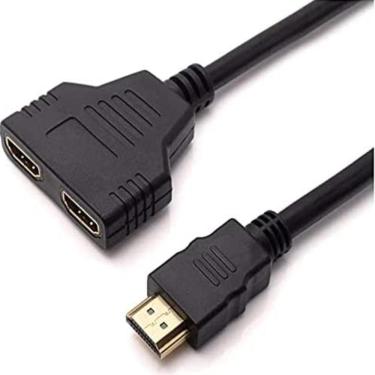 Imagem de Cabo Duplicador HDMI em Y - 1 Entrada 2 Saidas Splitter 1x2