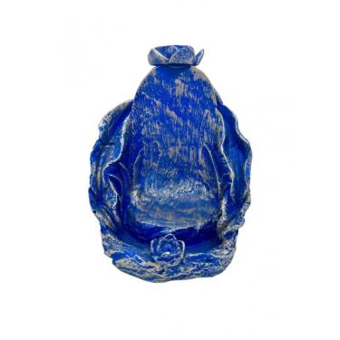 Imagem de Incensário Cascata Folha 11 cm Universal Azul Escuro