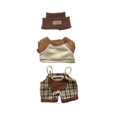 Imagem de Conjunto De Roupas Retrô Marrom Para Boneca Labubu V1 V2 V3 - Acessóri