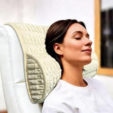 Imagem de YSYY Almofada de espuma viscoelástica para alívio da dor no pescoço e suporte cervical - Almofada ergonômica de pescoço para cadeira de escritório, carro, poltrona reclinável, sofá - respirável e