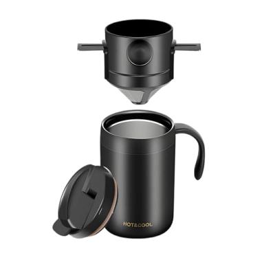 Imagem de Cafeteira portátil | Utensílios de bebida isolados de aço inoxidável portátil com alça - cafeteira manual, para mochila ao ar livre, , fogueira, café, jardim de inverno, diário, interior, férias