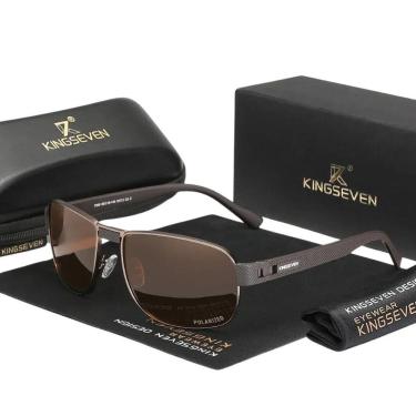 Imagem de Óculos Design Polarizado Uv400 óculos De Sol Vintage 7309 Marrom