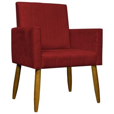 Imagem de Poltrona Decorativa Mari - Vermelho Suede