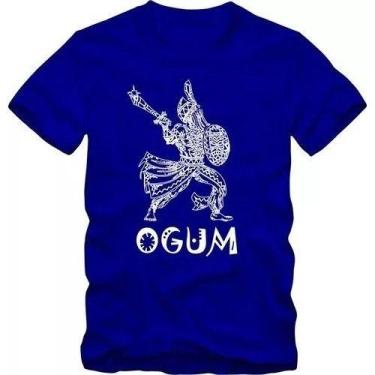Imagem de Camiseta Ogum Ogunhê Orixá Plus Size Tamanho Especial G1 G2 G3 - Black
