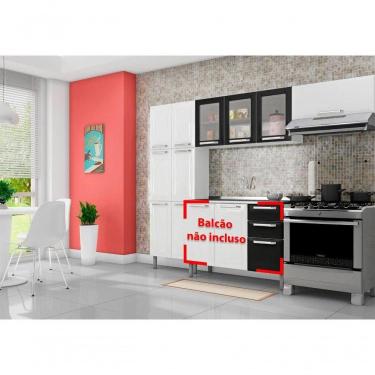 Imagem de Cozinha Branca E Preta Em Aço 3 Peças Tarsila Com 3 Vidros