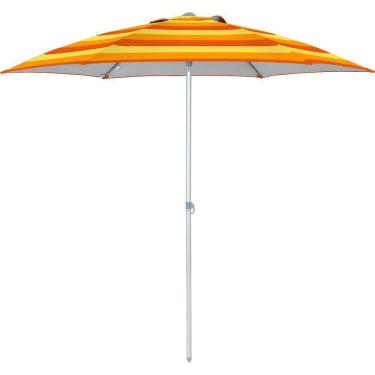Imagem de Guarda Sol 2,40 M Laranja E Amarelo Degradê Alumínio Vareta Fibra Vidro 12765 Bel
