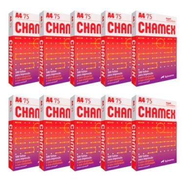 Imagem de Papel Chamex A4 Branco 500 Folhas 5 Unidades