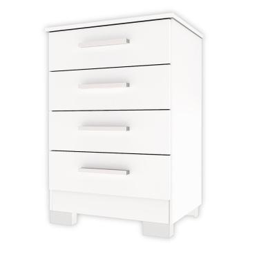 Imagem de Comoda 4 Portaspara Quarto Carol Branco - Batrol