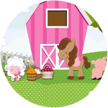 Imagem de Painel Redondo De Festa Fazendinha 150X150 - Faz03