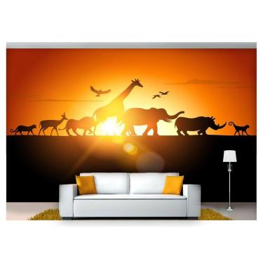 Imagem de Papel De Parede Animais Savanna Elefante 3D Anm207