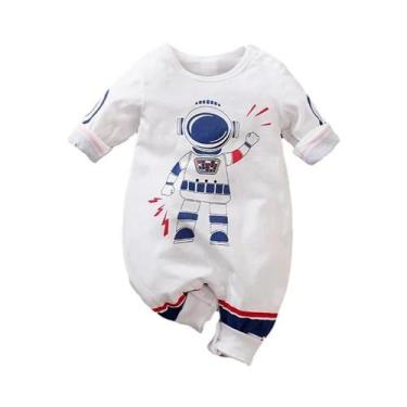Imagem de Macacão De Astronauta Para Bebês De 0 a 18 Meses, Manga Longa, Algodão