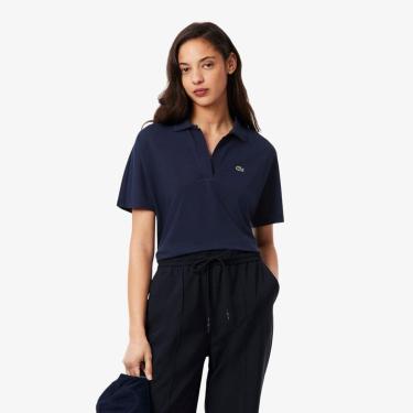 Imagem de Camisa Polo Lacoste Fluid Piqué Ajuste Folgado Feminina-Feminino