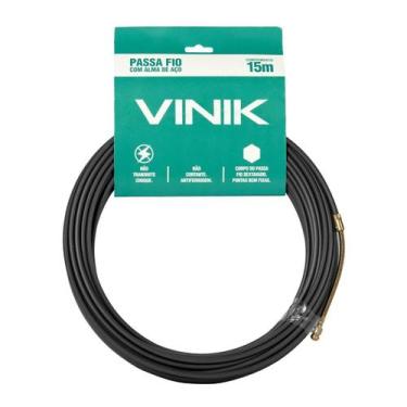Imagem de Passa Fio C/ Alma Aço C/ Conexão 15m Cinza - VINIK