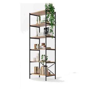 Imagem de Armário Multiuso Trento 6 Prateleiras Preto Demolição - Artefamol