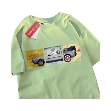 Imagem de Camiseta Masculina Oversized De Algodão Para O Verão, Design De Carro 