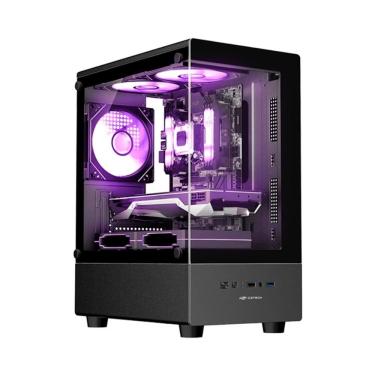 Imagem de Gabinete Gamer Aquário C3Tech MT-G150BK - Vidro Temperado - Micro ATX - Preto