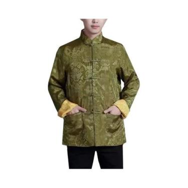 Imagem de Casaco Tradicional Chinês De Dragão Para Homens, Traje De Kung Fu Para