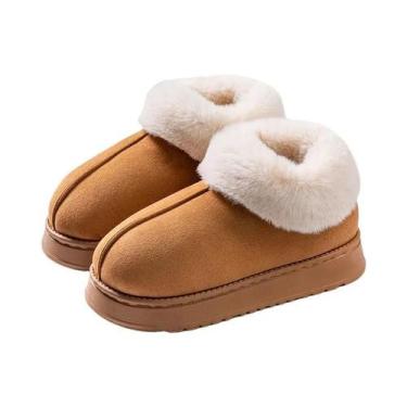 Imagem de Botas De Inverno Femininas Da Moda, Confortáveis E Macias, Com Pelúcia