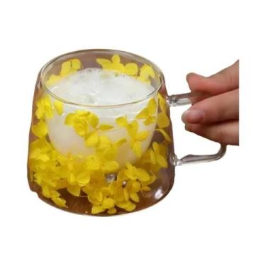 Imagem de Copo De Café De Vidro Transparente Com Dupla Parede De 200ML, Isolante