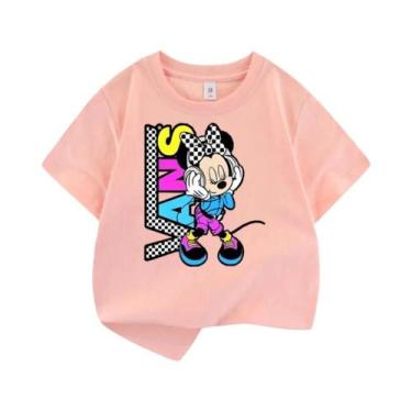Imagem de Camiseta De Verão Para Bebês Meninas Com Estampa Da Minnie Da Disney, 