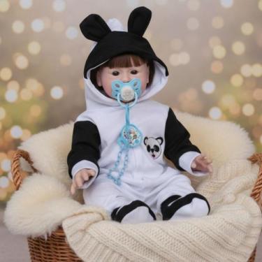 Imagem de Bebe Reborn Menino 100% Silicone Boneco Original + Enxoval - Mamãe Reb