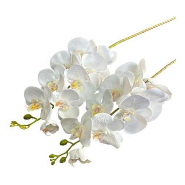 Imagem de Orquideas Branca Artificial Silicone 3 D 90 cm KIT C/2 - BKAZZA