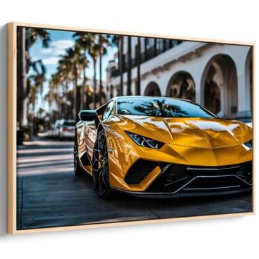 Imagem de Quadro decorativo Carro Esportivo Brilhando Sob o Sol Tropical - Art C